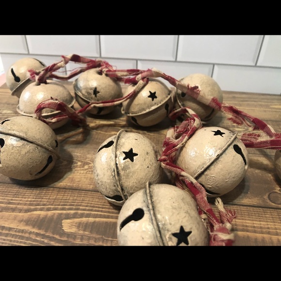 5ft rustic farmhouse bell garland holiday - Picture 2 of 5